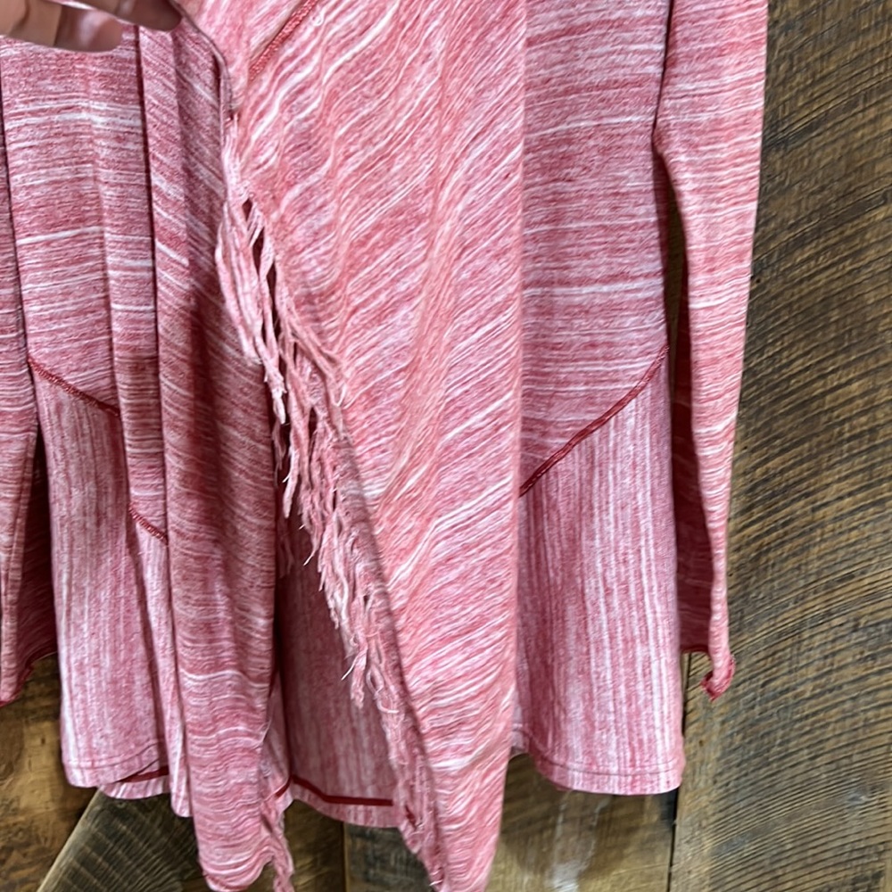 Free People Take A Bow Stripe Fringe Boho Cardigan - Picture 3 of 7